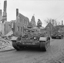 WWII B&W Photo British Comet Tank Germany March 1945   WW2 World War Two / 3036 picture