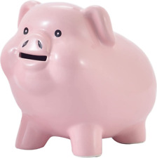 PIG WORLD Piggy Bank for Adults Must Break to Open,Ceramic,Girls Piggy Bank for  picture