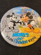 Vintage Disney Mickey Mouse 60th Birthday 1928-1988 Pin Button Badge 3