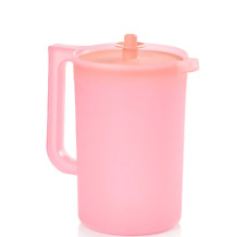 Tupperware Classic Pitcher 2 qt Servalier Push Button Seal Pastel Light Pink New picture