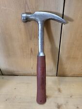 Vintage Plumb Solid Steel Straight Claw Hammer with Red Grip Mad In USA  picture