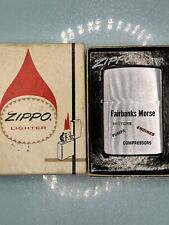 Vintage 1965 Fairbanks Morse Motors Advertising Chrome Zippo Lighter picture