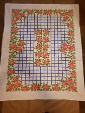 Vintage Handmade MCM Tablecloth 65x52  picture
