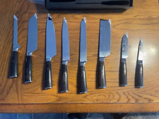 New set  Stainless Damascus Pattern (laser engraved) kitchen knives 8 knife set picture
