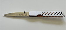 Al Mar 2003 Quicksilver Model 3 Knife Integral Clip Brass Liners Seki-Japan 1989 picture