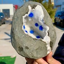 6.03LB Rare Moroccan blue magnesite and quartz crystal coexisting specimen picture