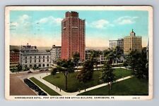 Harrisburg PA-Pennsylvania, Harrisburger Hotel, Antique Vintage c1931 Postcard picture