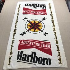 Vintage Marlboro Adventure Team Compass Beach Towel Full Terrycloth 90s USA * picture