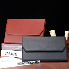 12 Slots Fountain Pen Case Real Leather Black/ Brown Pen Holder Pouch Bag picture