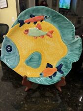 Vintage Italian Decorative Fish Plate Colorful picture