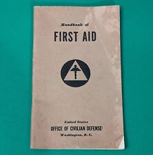 First Aid Handbook 1941 - CIvilian Defense - WWII Home Front Red Cross VTG 1940s picture