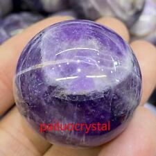 1pc Natural Dreamy Amethyst Ball Quartz Crystal Sphere Reiki Healing Gem 30mm picture