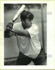 1993 Press Photo Aimee Silva, Saint Mary's College Softball Player at Practice picture