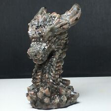 1PC Natural Crystal Specimen. Flame's Stone. Hand-carved. Exquisite Dragon Head picture