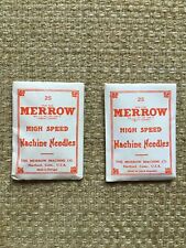 Lot of 2 NEW  OLD STOCK  25 MERROW  high-speed machine needles vintage No. 5D picture