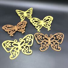 Vintage Butterfly Wall Decor 5 Pc Set HOMCO picture
