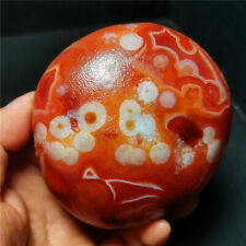 TOP 370g Green Gobi Agate Eyes Agate Silk Banded Agate Crystal  BY590 picture