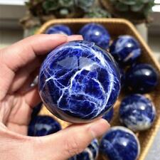 TOP 50mm+ Natural Sodalite Carved Ball Quartz Crystal Sphere Healing -1 picture
