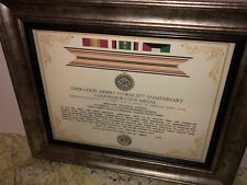 OPERATION DESERT STORM 25TH ANNIVERSARY COMMEMORATIVE MEDAL CERTIFICATE ~Type 1 picture