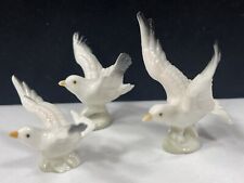 Set Of 3 VTG 197Os Smaller Porcelain Seagull Figurines Jonathan Livingston Era picture