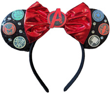 Avengers Minnie Mouse Sparkle Mickey Ears Marvel Avengers Bow HANDMADE picture