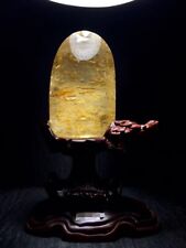 2.53LB Top Natural Ghost Smoke Quartz mineral specimen crystal Reiki+stand picture