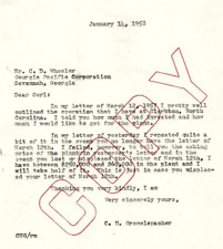 1958 GEORGIA-PACIFIC COPRORATION AUGUSTA GA BUYING LEASING SAWMILL LETTER Z849 picture