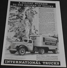 1937 Print Ad International Trucks Kingan's Reliable Hams Bacon Chicago Illinois picture