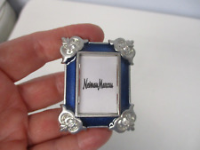 JAY STRONGWATER NEIMAN MARCUS BLUE ENAMEL w CRYSTALS CLIP ON STANDING MINI FRAME picture