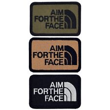 Aim for The Face Morale Patch  -3PC Bundle - 3 X 2 inch Hook Fastener picture