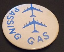 Vintage 2x2 Passing Gas Airplanes Pinback Button  picture