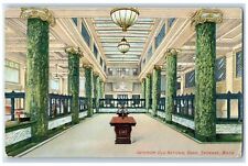 c1950's Interior Old National Bank Cross Table Spokane Washington WA Postcard picture