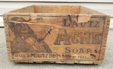 XRARE Antique Lautz Bros Acme Soap Advertising Crate Wood Box Sign Country Store picture