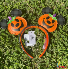 Exclusive Disney Parks Ears Halloween Jack O' Lantern Headband Pumpkin picture