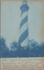 Saint Augustine Florida Lighthouse Cyanotype 1908 RPPC Photo Postcard picture
