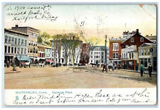 1908 Exchange Place Waterbury Connecticut CT Raphotype Tuck Art Postcard picture