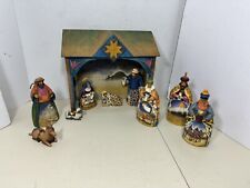 Jim Shore 10 Piece Nativity Set Joy To The World Heartwood Creek Original Boxes picture