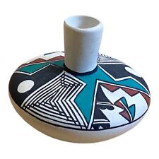 Acoma Pueblo Pottery - Handmade Mini Seed Jar Ceramic Art Signed Prudy C. picture