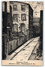c1940's Bladen's Court Elfreth's Alley Philadelphia 6 Pennsylvania PA Postcard picture