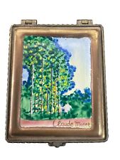 KELVIN CHEN Enamel Hand Painted Copper Trinket Box Claude Monet #669 2001 picture