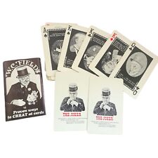 Vintage WC Fields 16 Proven Ways To Cheat At Cards Novelty Trick Playing Cards picture