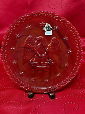Fenton Art Glass American Eagle 1976 Bicentennial Red slag  Plate Daniel Webster picture