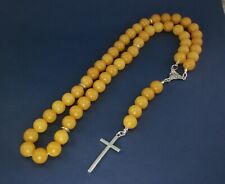 NEW Original Genuine Amber Christian Catholic Rosary 79g/3955ct Religion Christ picture