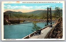 Bear Mountain Bridge Road New York Eastern View Old Cars Forest VNG UNP Postcard picture