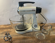 Vintage Sunbeam Mixmaster Model 2360 Mixer 12 Speeds 2 Bowls Hooks Beaters WORKS picture