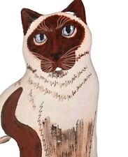 Cats by Nina Lyman Ceramic 12 inch  Vase Planter Calico Blue Eyes  picture