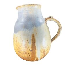 Vintage Stoneware Hand Made Pottery Pitcher Carafe Artist Signed Pottery ceramic picture