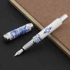 Jinhao 955 Fountain Pen & Converter, Medium Nib, Ceramic Porcelain, Blue Dragon picture