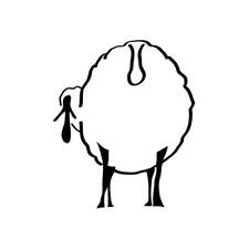 Sheep Follow My Ass - Vinyl Decal Sticker for Wall, Car, iPhone, iPad, Laptop picture