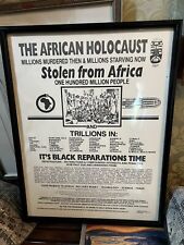 Rare vintage African American holocaust poster 1991 16 X 24 including frame picture